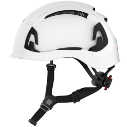 Casque de chantier EVO ALTA Basewoeker ventilé blanc avec porte badge