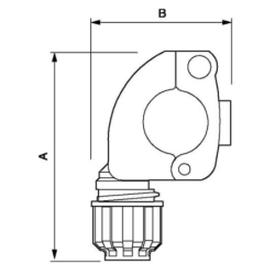 Bride de piquage pour tube 40 x 20 mm