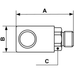 Raccord rapide Prevost fileté mâle cylindrique G 3/8