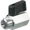 Mini vanne papillon mâle femelle cylindrique PN16 G3/8