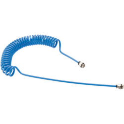 Tuyau spiralé polyuréthane avec raccords mâles G1/4 diamètre 4x6 mm longueur 2 m