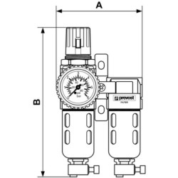 Microfiltre ALTO 1 avec régulateur manomètre et fixation