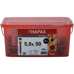 Kit HAPAX vis terrasse Torx inox A2 M5