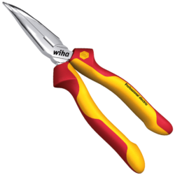 Pince demi-ronde isolée Professional Electric Wiha forme courbe 40° longueur 200 mm