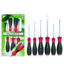 Jeu de tournevis à fente Phillips SoftFinish lame et écrou 6 pièces