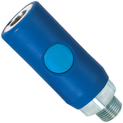 Raccord rapide fileté mâle cylindrique pour air comprimé 3/8