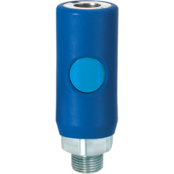 Raccord rapide fileté mâle cylindrique pour air comprimé 3/8
