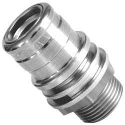 Raccord automatique pour circuit d'eau fileté G 3/4 mâle traversée de cloison à obturation