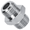 Réduction double mâle cylindrique A1 laiton nickelé G 1/8 x R 3/8