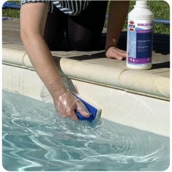 Nettoyant ligne d'eau pour piscine et spa Borkler Gel bidon 1L