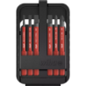 Coffret de 6 embouts isolés slimBit Wiha fente 2.5 - 3.5 - 5.5 - 6.5 mm et Phillips PH1 PH2
