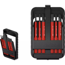 Coffret de 6 embouts isolés slimBit Wiha fente et Pozidriv PlusMinus SL/PZ1 SL/PZ2