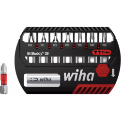 Coffret de 7 embouts de vissage Wiha BitBuddy 29 TY-Bit PH PZ Torx avec porte embout 1/4