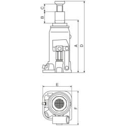 Cric hydraulique corps en fonte Drakkar