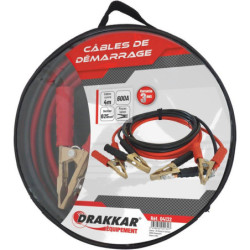Câble de démarrage en cuivre avec pinces laiton longueur 2x4.5m