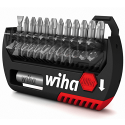 Coffret de 12 embouts de vissage FlipSelector Wiha Fente PH PZ 25 mm et porte-embout 1/4