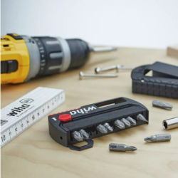 Coffret de 12 embouts de vissage FlipSelector Wiha Fente PH PZ 25 mm et porte-embout 1/4