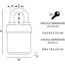 Cadenas Pro Series 6321 Master Lock avec anse protégée
