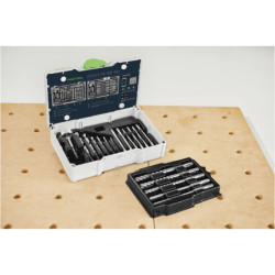 Embouts et kit de forets bois et béton dans systainer SYS3 S 76-BB-Set