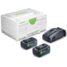 Pack Energie Festool SYS3 18V 2 Batterie TBX8 8Ah et Chargeur SCA16 avec systainer