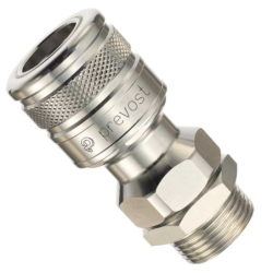 Raccord fileté mâle cylindrique à obturation G1/2