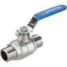 Vanne à boisseau sphérique laiton cylindrique mâle/mâle PN 40 bar