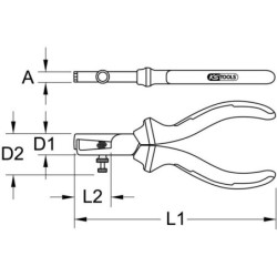 Pince à dénuder Ergotorque longueur 165 mm