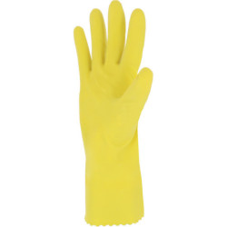 Gant étanche jaune en latex floqué coton Singer spécial entretien