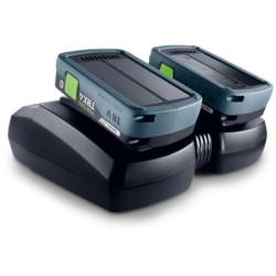 Pack Energie Festool SYS3 18V 4 Batterie TBX4 et Chargeur double TCL6DUO avec systainer