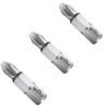 Embout standard Phillips 1/4 Wiha longueur 25 mm PH3 - Lot de 3