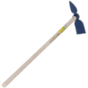 Serfouette forgée jardin potager - Panne et langue de 26 cm - Perrin - Manche 130 cm - Bleu