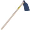 Houe de jardin standard oeil rond - Perrin - Largeur 14 cm - Avec manche droit bois 1,30 m