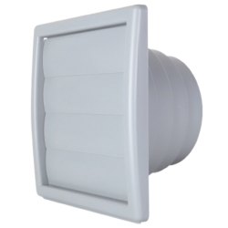 Clapet d'aération extérieur à volets avec piquage diamètre 100 à 130 mm