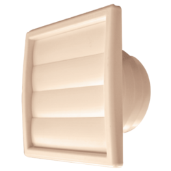 Clapet d'aération extérieur à volets avec piquage diamètre 100 à 130 mm