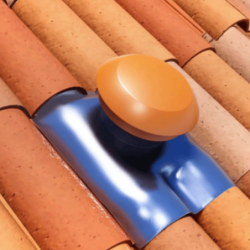 Chapeau de ventilation toiture pour tuile ou ardoise - Diamètre 125 mm