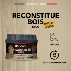 Mastic à bois SintoBois à prise rapide avec durcisseur charges lourdes