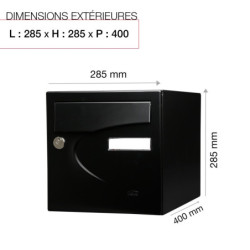 Boîte aux lettres Préférence Renz noir mat RAL 9005