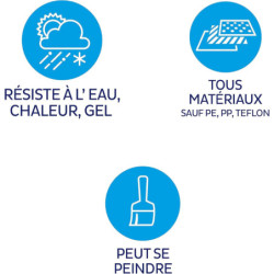 Membrane d'étanchéité Waterstop Bostik gris direct sans primaire Spray 500ml