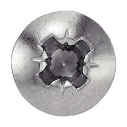Vis à tôle tête cylindrique large pozidrive Inox A2 DIN 7981 ISO 7049 Forme C M4.8x70 - Boîte de 100