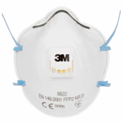 Masque antipoussière 3M 8822 FFP2 avec valve boite de 10 pièces