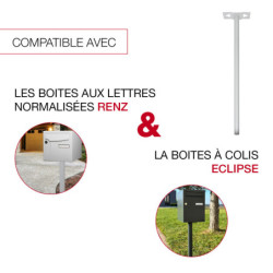 Pied elliptique Blanc crème mat RAL 9010