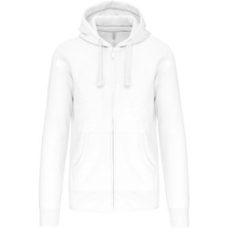 Sweat-shirt zippé capuche homme Kariban K454 coloris Blanc