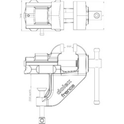 Etau à agrafe professionnel 25 en fonte mâchoires 65 mm ouverture 65 mm