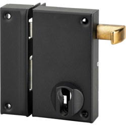 Boitier de serrure en applique double entrée à tirage acier cambré