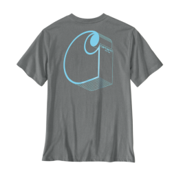 Tee shirt manches courtes Irvine 3D Logo gris