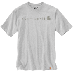 Tee shirt coton manches courtes Logo SS blanc logo gris
