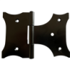 Charnière intermédiaire broche sertie CQFD percée - 55 x 75 x 93 mm - acier noir
