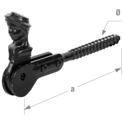 Arrêt volet tête bergère a visser 120x8mm