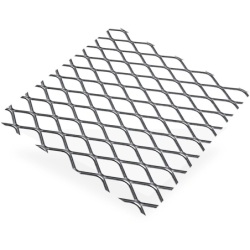 Grille métal déployé en acier brut avec mailles 16x8mm