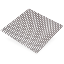 Plaque en acier brut perforée carrés avec mailles 5.5x5.5mm